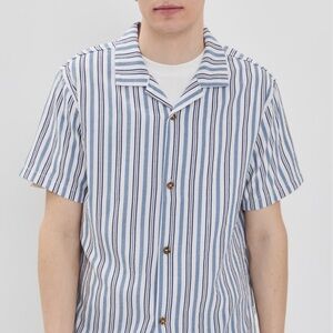 Rhythm NWT Vacation Stripe Short Sleeve Shirt Size XL